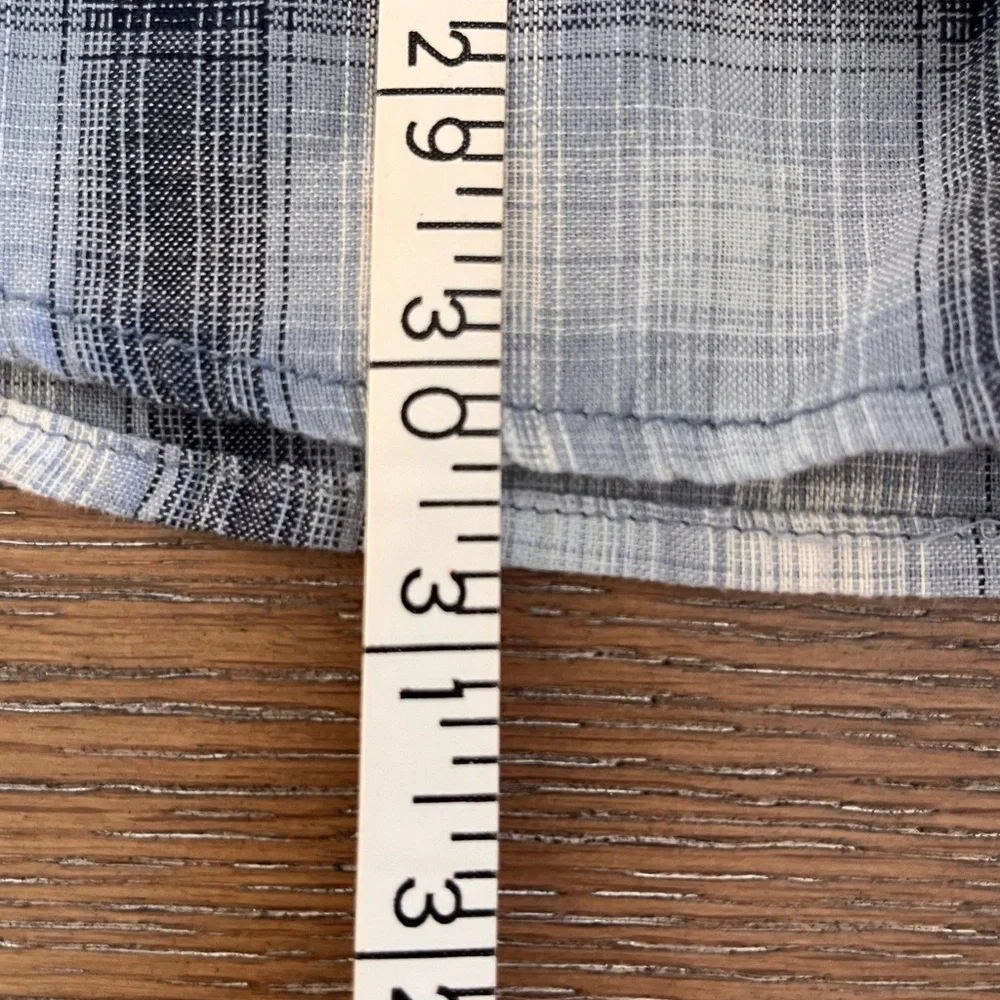 Levi's Men's Blue Plaid‎ Button-Up Western Shirt